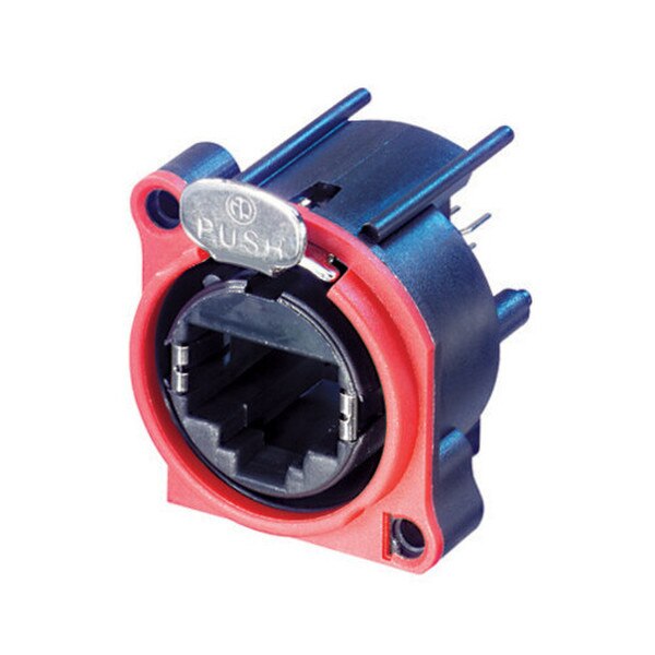 Main product image for Neutrik NE8FAV etherCON CAT5 PCBV Mount Receptacle 092-424